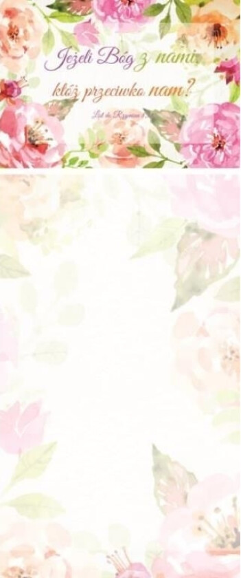 Sharon Notatbok Med Magnet - Hvis Gud Er Med Oss - Blomster (278223)