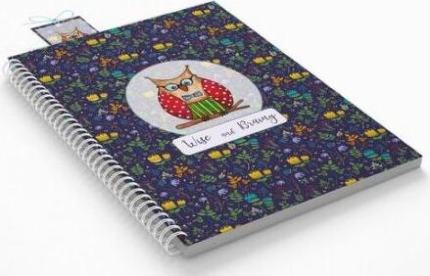 Dekorativ Notatbok Owl B5/80K, Rutenett, Med Bokmerke