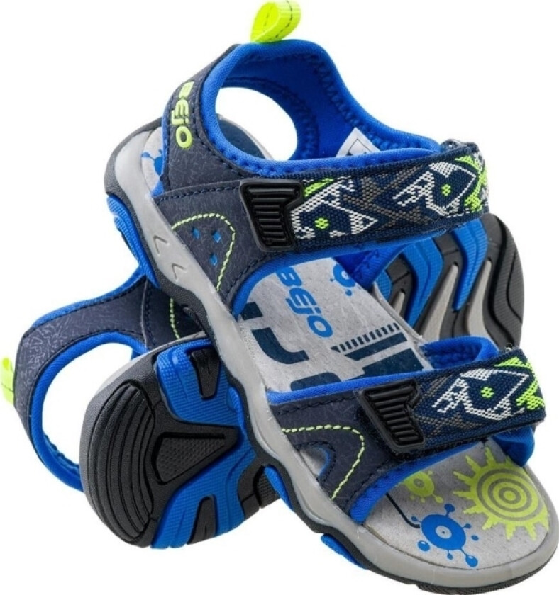 Bejo Sandals And Slippers Elsi Kids Navy/Lake Blue/Lime 25