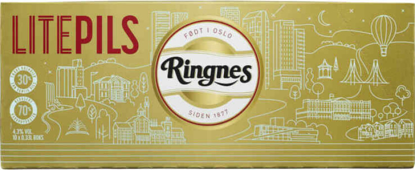 Ringnes Lite 0,33lx10 boks