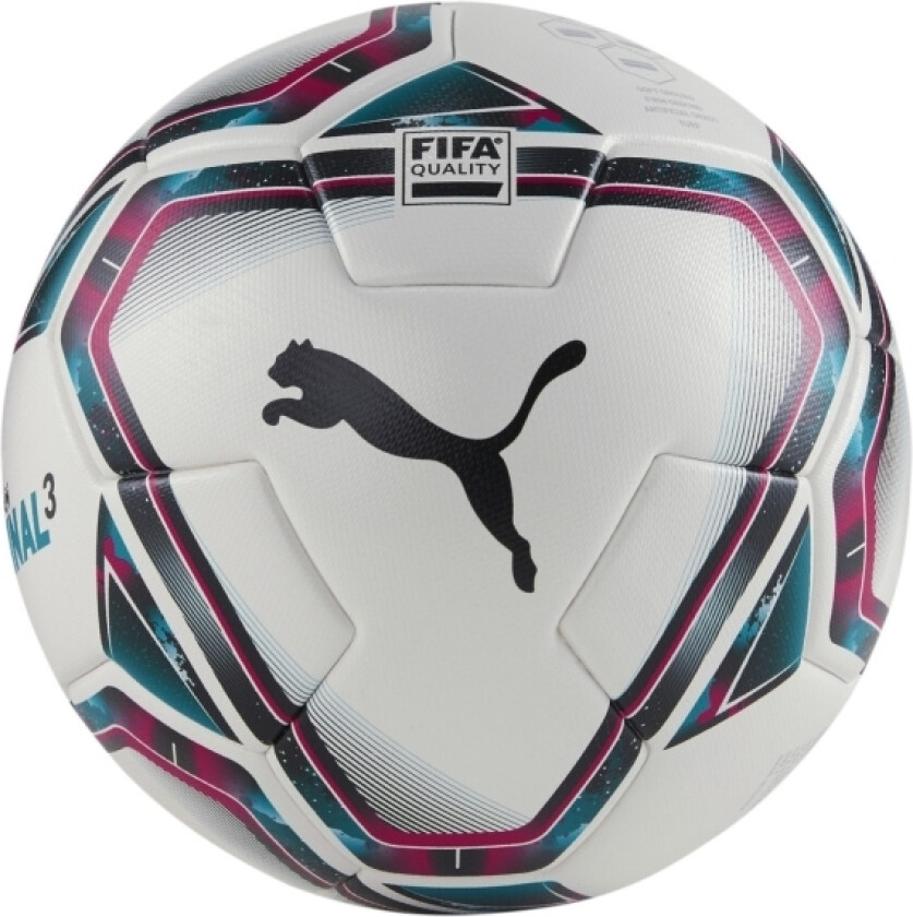 Bilde av Puma Teamfinal 21.3 Fifa Quality, Blå, Rød, Rosa, Hvit, Puma White-Rose Red-Ocean Depths-Puma Black-Omphalodes, Utendørs, Fifa, Kunstig Lær, Skum, Gu