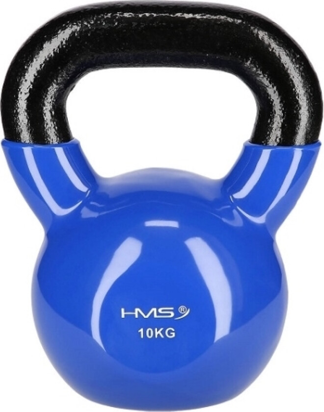 Hms Kettlebell Cast Iron, Vinyl Coated 10Kg Blue (17-64-049)