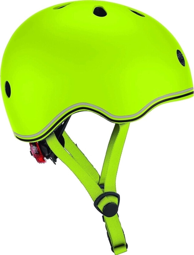 Globber Hjelm Go Up Lights, Xxs/Xs (45-51Cm), Limegrønn