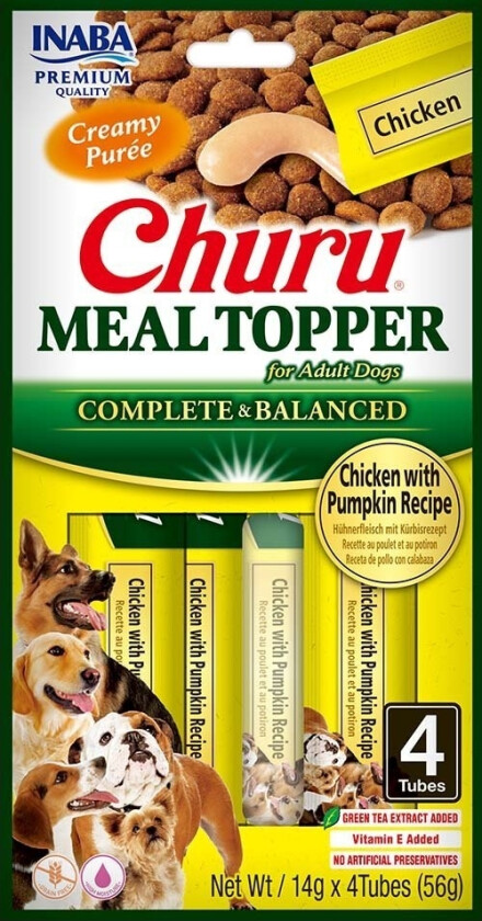 Inaba Churu Meal Topper Chicken With Pumpkin - Godbid Til Hund - 4 X 14G