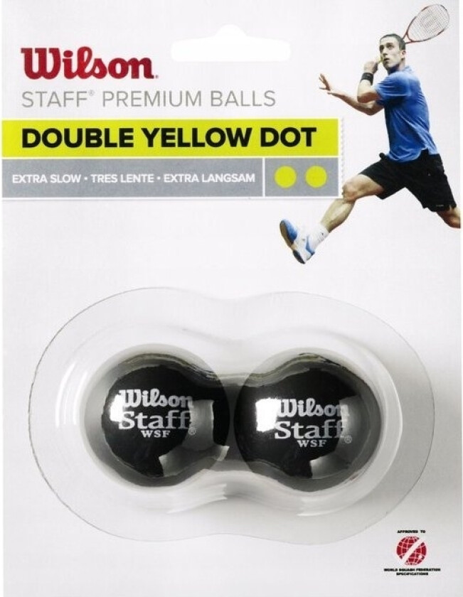 Wilson Wilson Staff Squash Double Yellow Dot 2 Pack Ball Wrt617600 Svart One Size