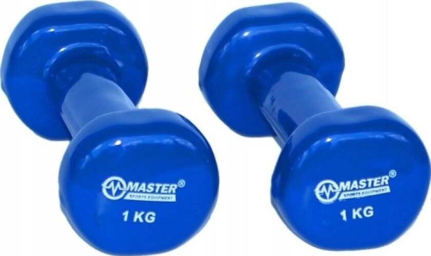 Master Dumbbells Støpejern Vinylbelagt 1Kg X2