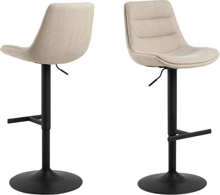 Adisa barstol høydejusterbar dreiefunksjon beige.