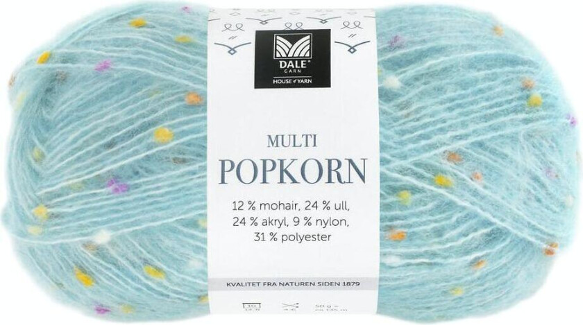 Dale Multi Popkorn 507 Lys turkis