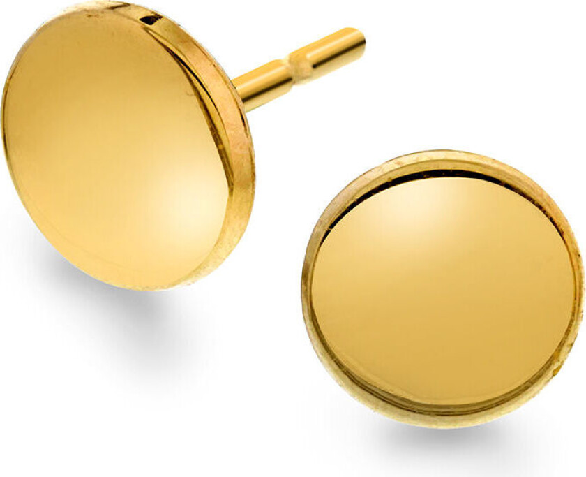 Bilde av , Øredobber i 585 gult gull flate