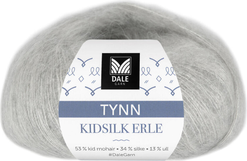 Dale Tynn Kidsilk Erle 4002 Lys grå melert