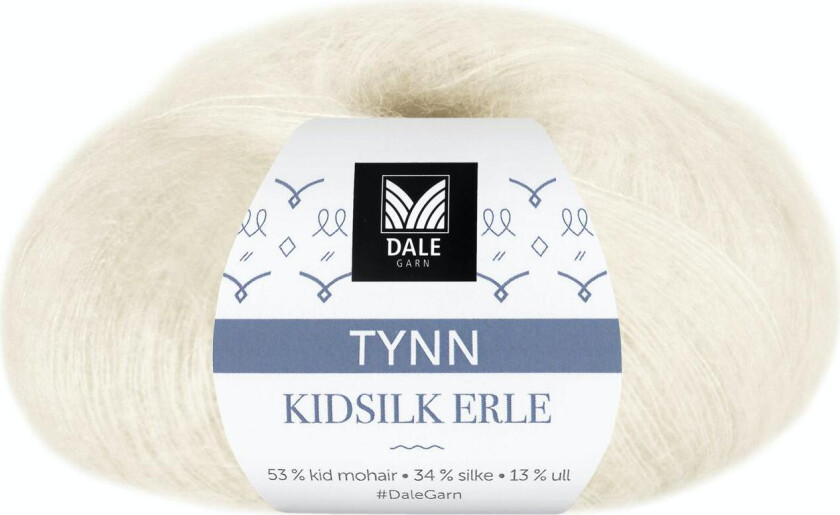 Dale Tynn Kidsilk Erle 4001 Hvit