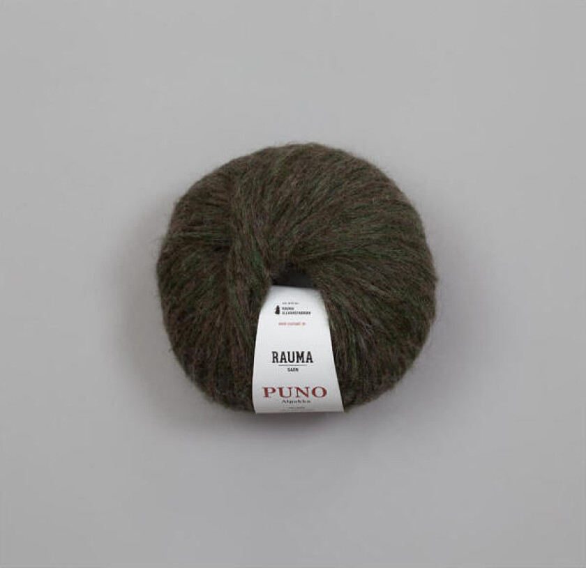 , Puno garn 21745 Mørk mosegrønn melange