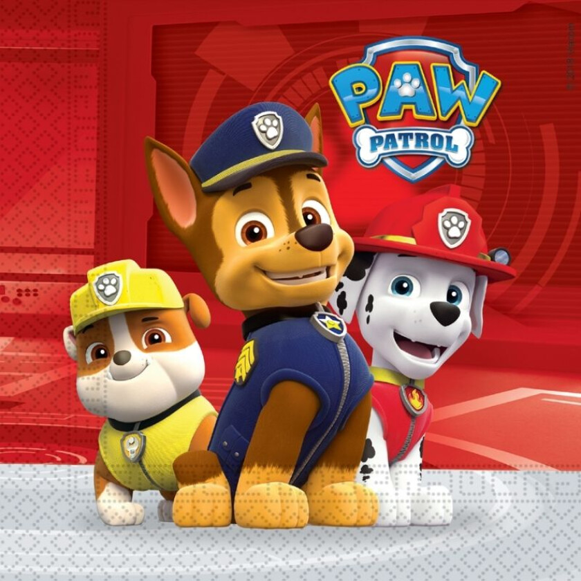 Paw Patrol servietter 33cm, pk/20