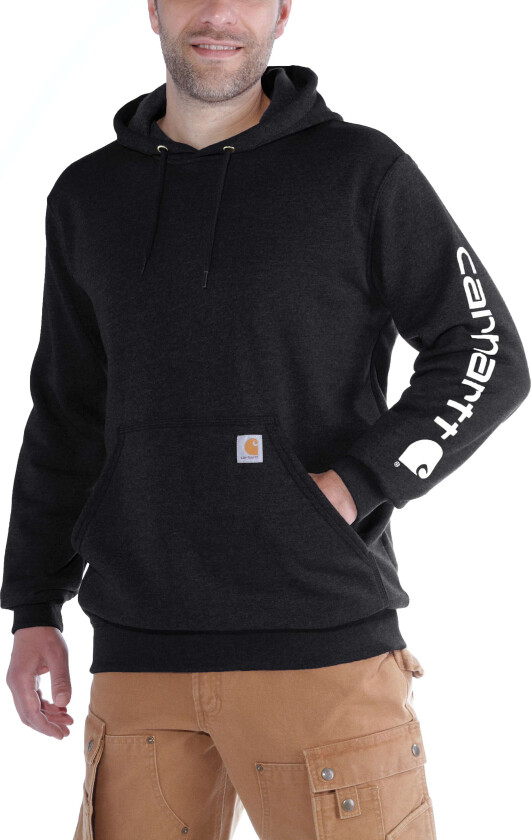 Men's Sleeve Logo Hooded Sweatshirt L, Black