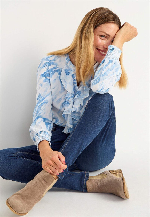 Bluse med rysje Alva 54/56