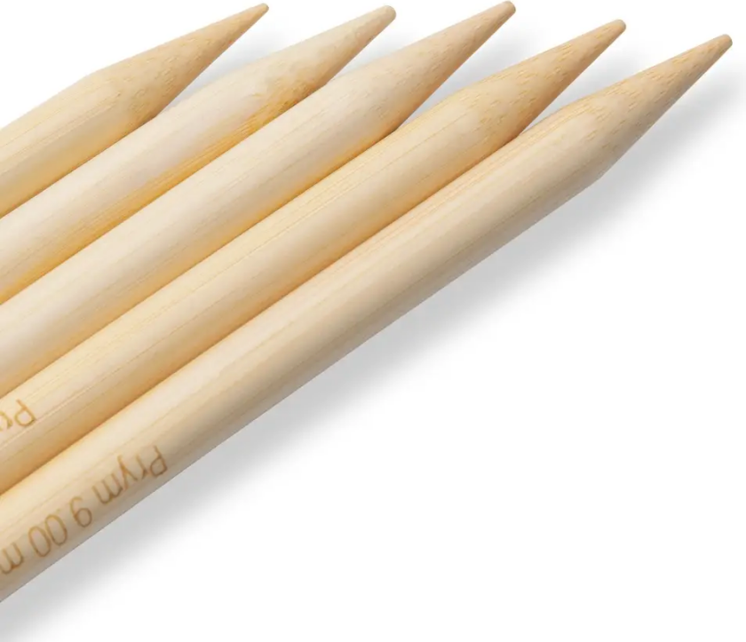 Strømpepinner bambus 9,00 mm x 20 cm