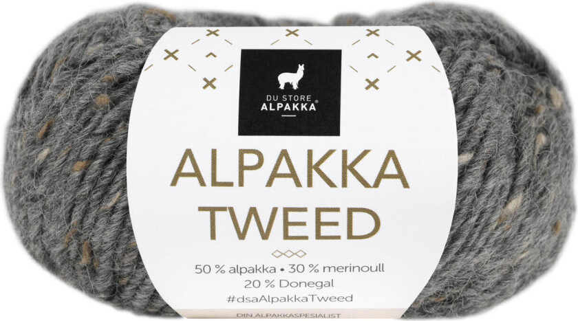 DSA , Alpakka Tweed garn 102 Mørk grå