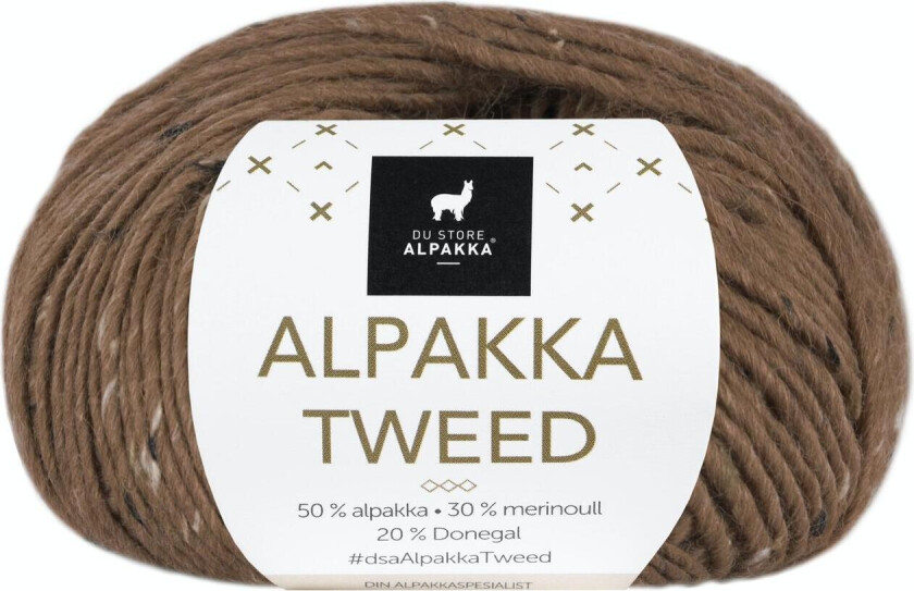 DSA , Alpakka Tweed garn 135 Kanelbrun