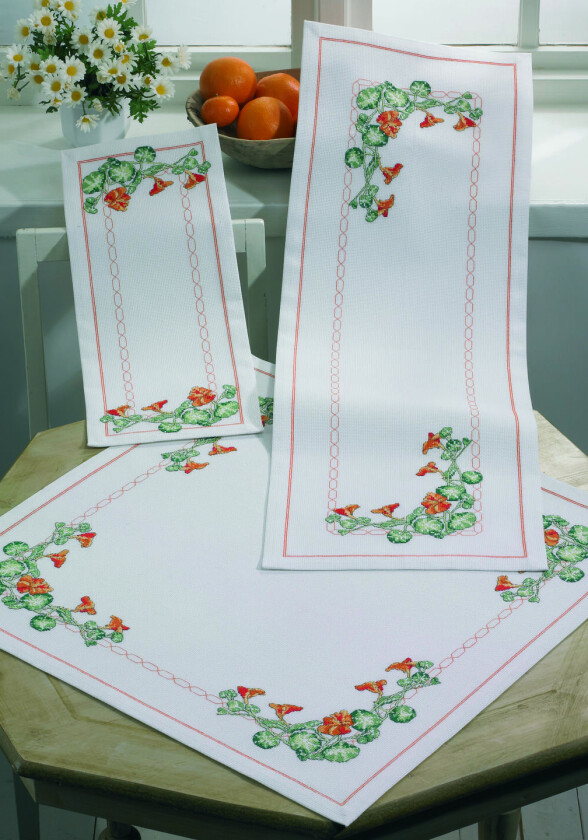 Duk, Blomster Aida, 75-3709