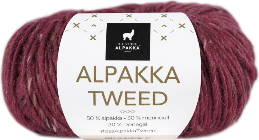 DSA , Alpakka Tweed garn 116 Dyp Rød