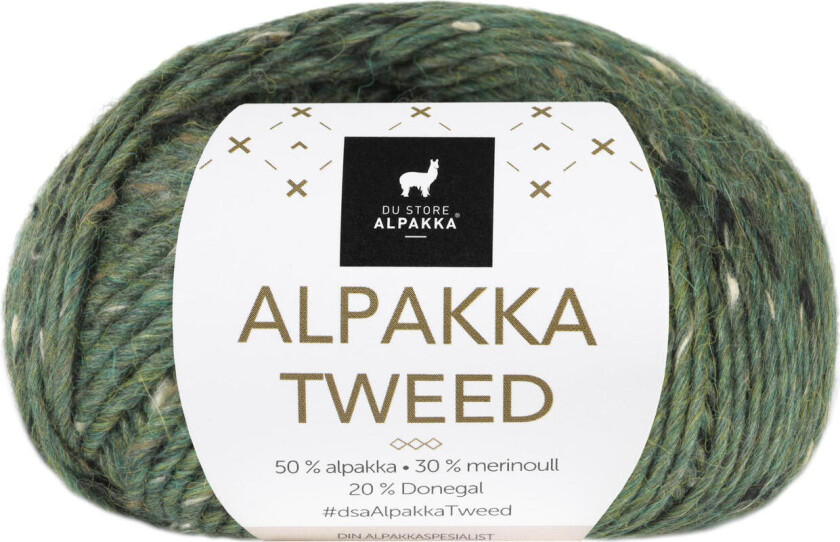 DSA , Alpakka Tweed garn 132 Furugrønn