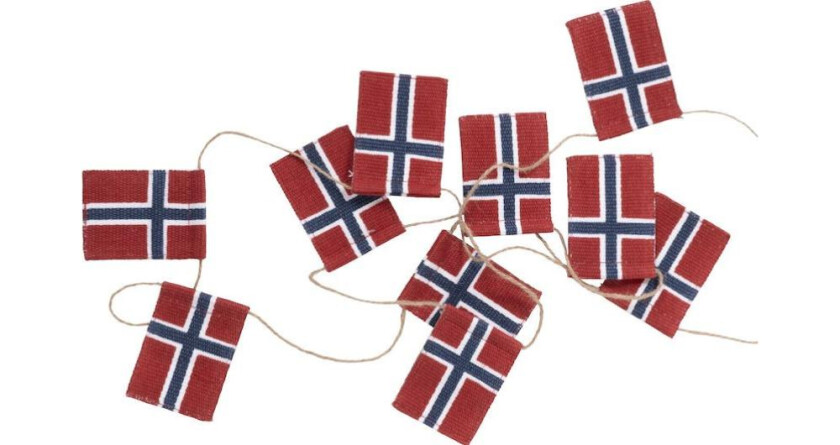Norsk flagg på snor 2m