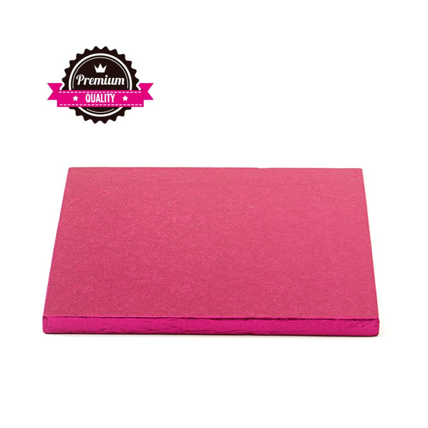 Kake Drum Kvadrat Fuchsia Rosa 30cm