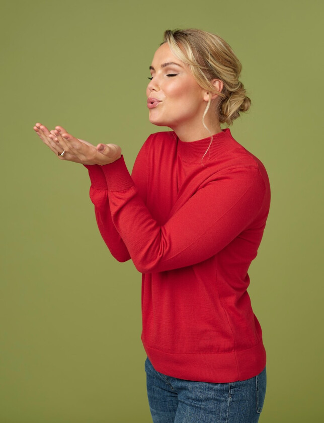 Skovhuus Kvinne Strikket genser Roccoco L