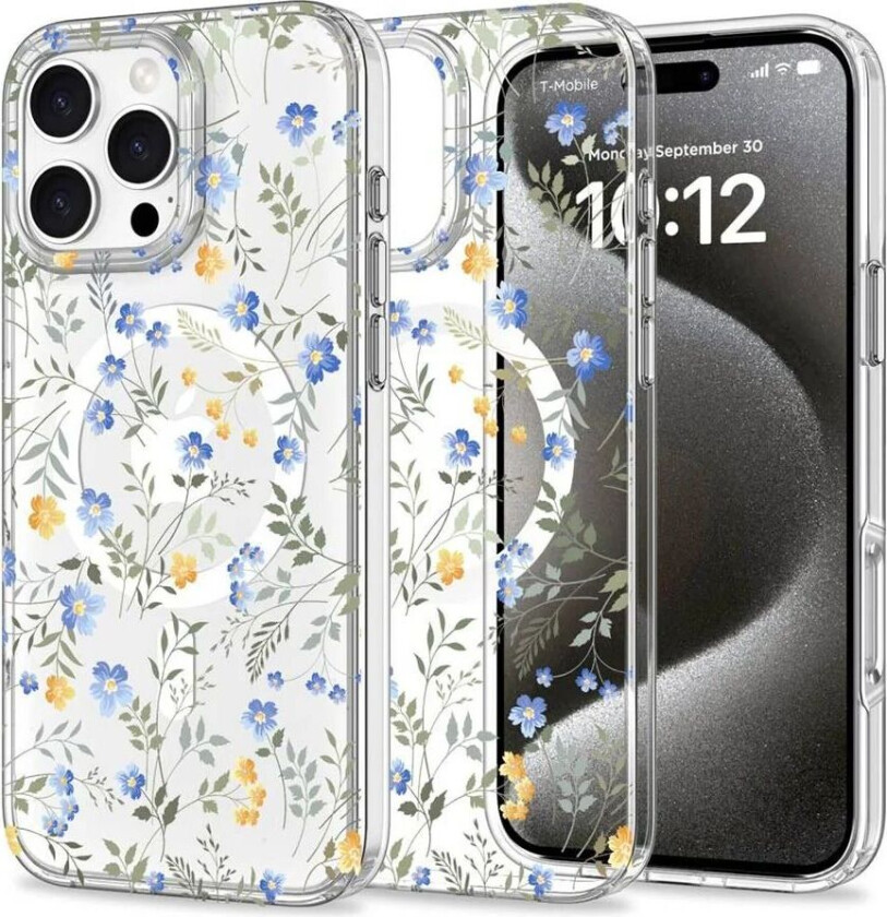 iPhone 16 Pro Max Tech-Protect MagMood Deksel - MagSafe Kompatibel - Spring Flowers