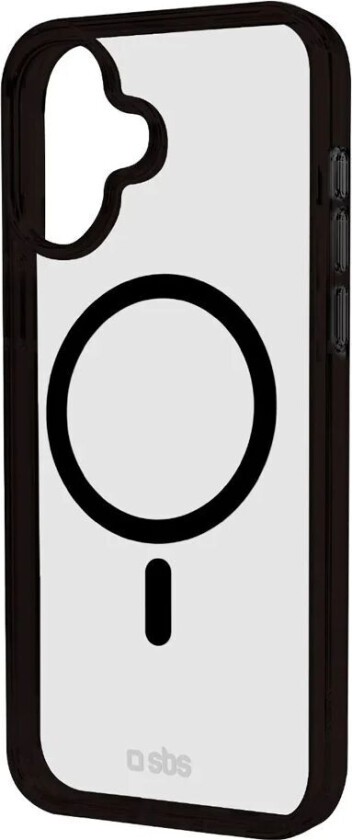 iPhone 16 Mag Frame Deksel - MagSafe Kompatibel - Gjennomsiktig / Svart
