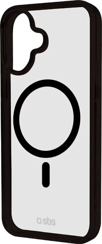 iPhone 16 Plus Mag Frame Deksel - MagSafe Kompatibel - Gjennomsiktig / Svart