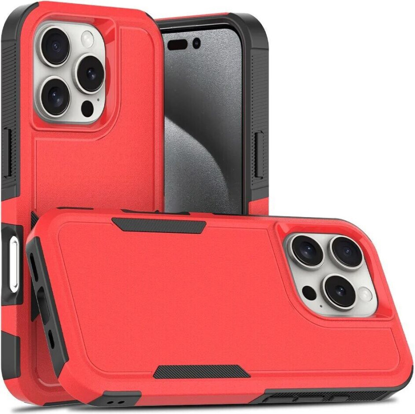 iPhone 16 Pro Hybrid Deksel - Rød