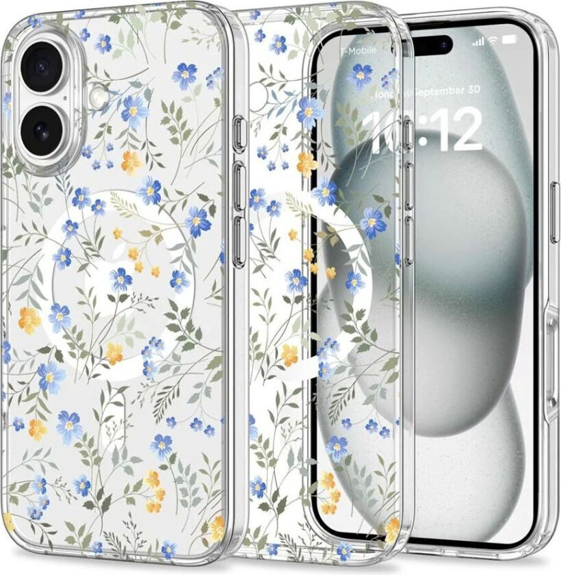 iPhone 16 Tech-Protect MagMood Deksel - MagSafe Kompatibel - Spring Flowers