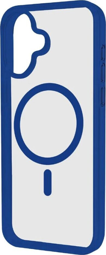 iPhone 16 Plus Mag Frame Deksel - MagSafe Kompatibel - Gjennomsiktig / Blå