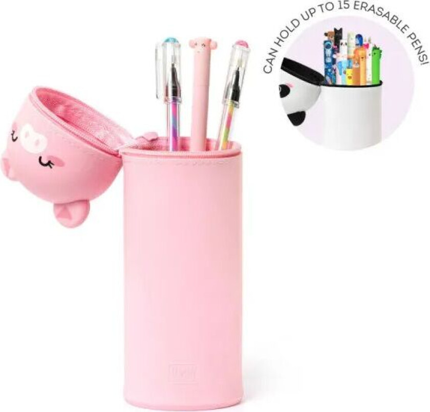 Silikon Penal Kawaii, 2i1 Gris - Legami