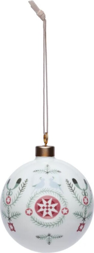 Swedish Grace Winter julekule Ø8 cm Hvit