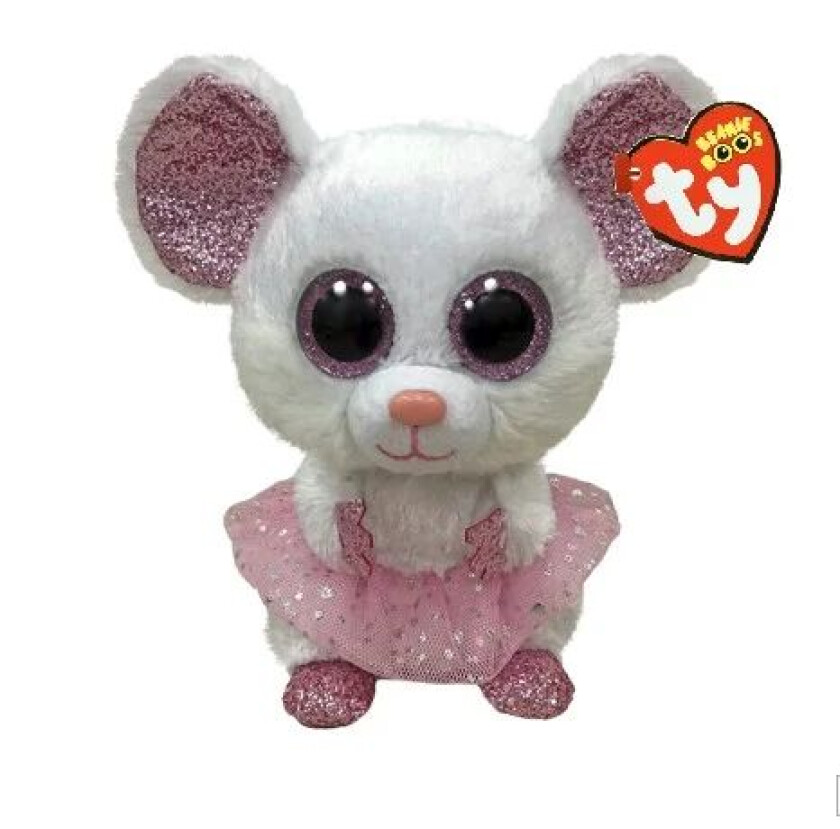 TY Bamse TY Nina White Ballerina Mouse Regular
