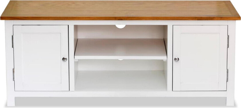 TV-benk 120x35x48 cm heltre eik - Hvit
