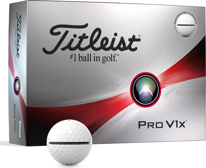 Pro V1x Sort Performance Alignment Golfball Hvit