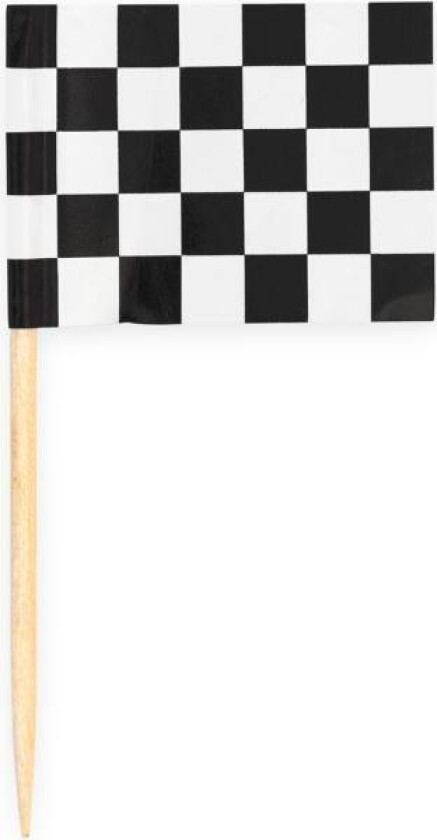 Racing flagg på trepinne, pk/50