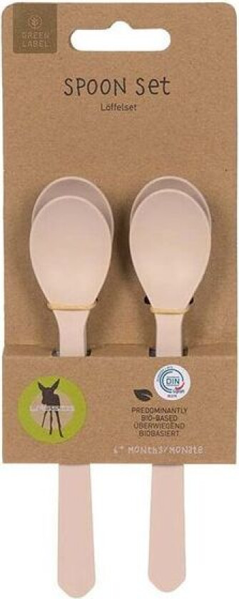 Skje Sett 4-Pk Geo Powder Pink