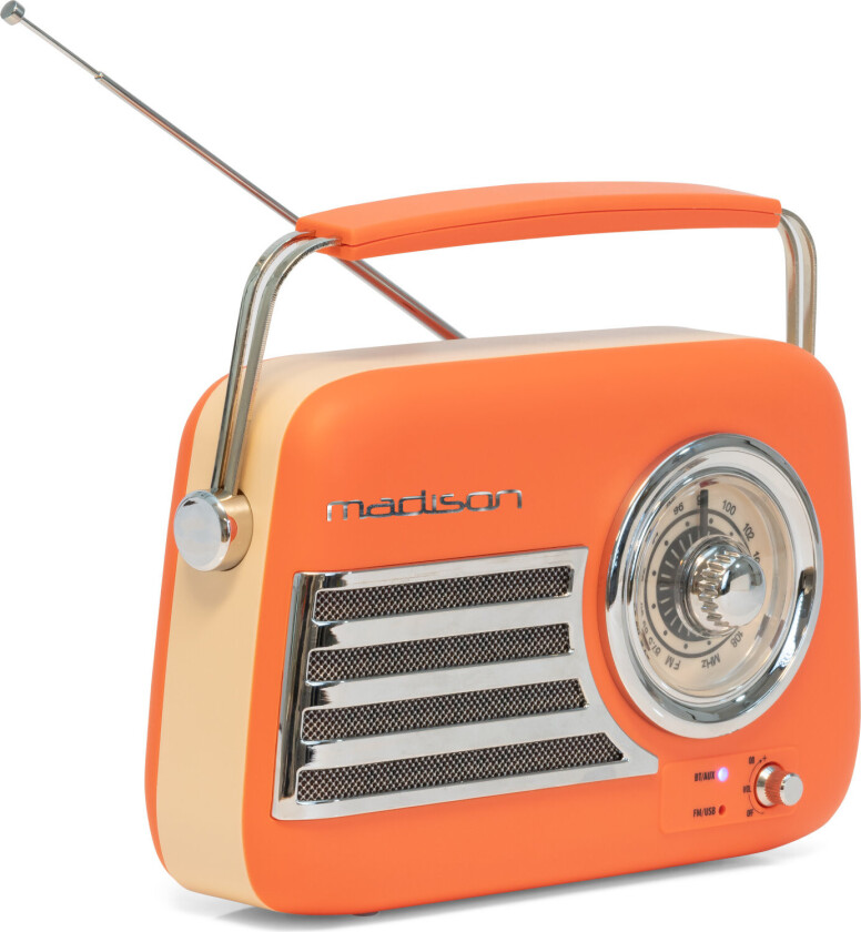 Madison Retro Radio med Bluetooth og FM