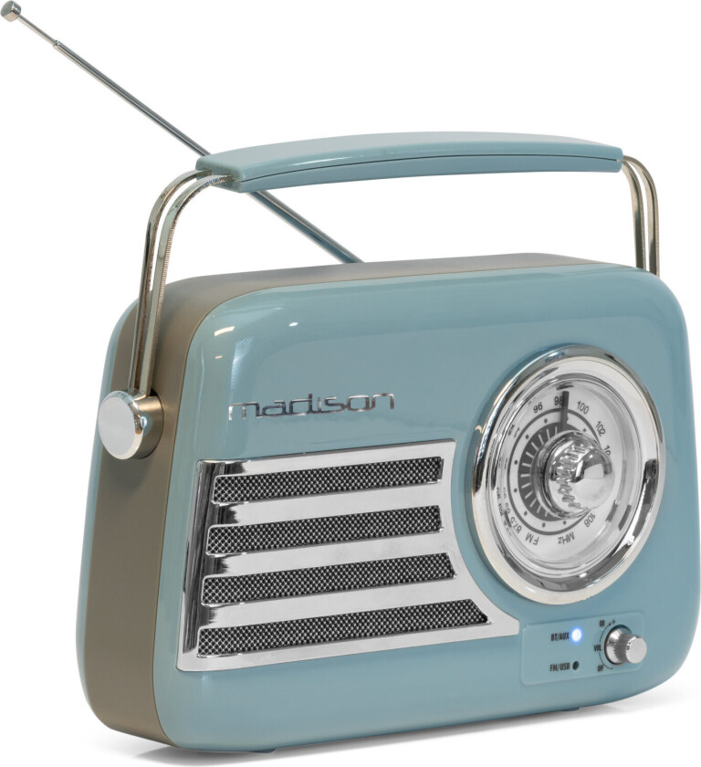 Madison Retro Radio med Bluetooth og FM
