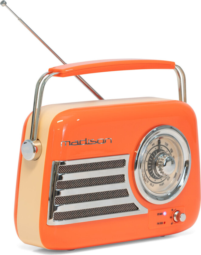 Madison Retro Radio med Bluetooth og FM