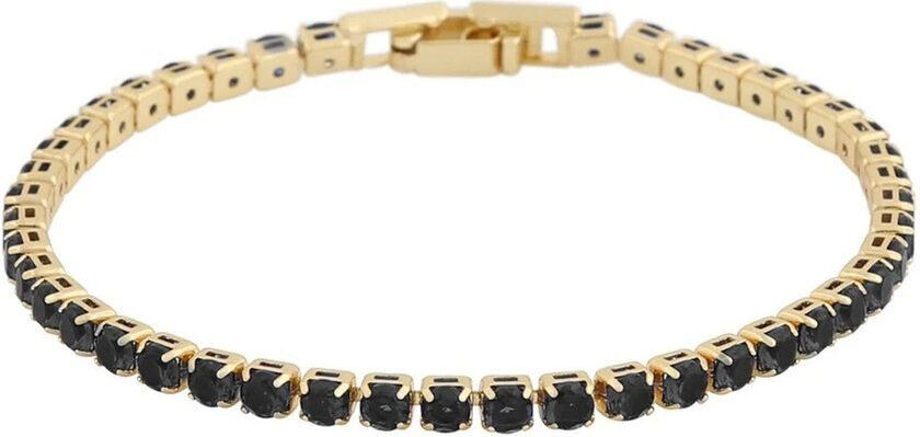 Snö Of Sweden Siri Stone Bracelet Gold/Black 16cm
