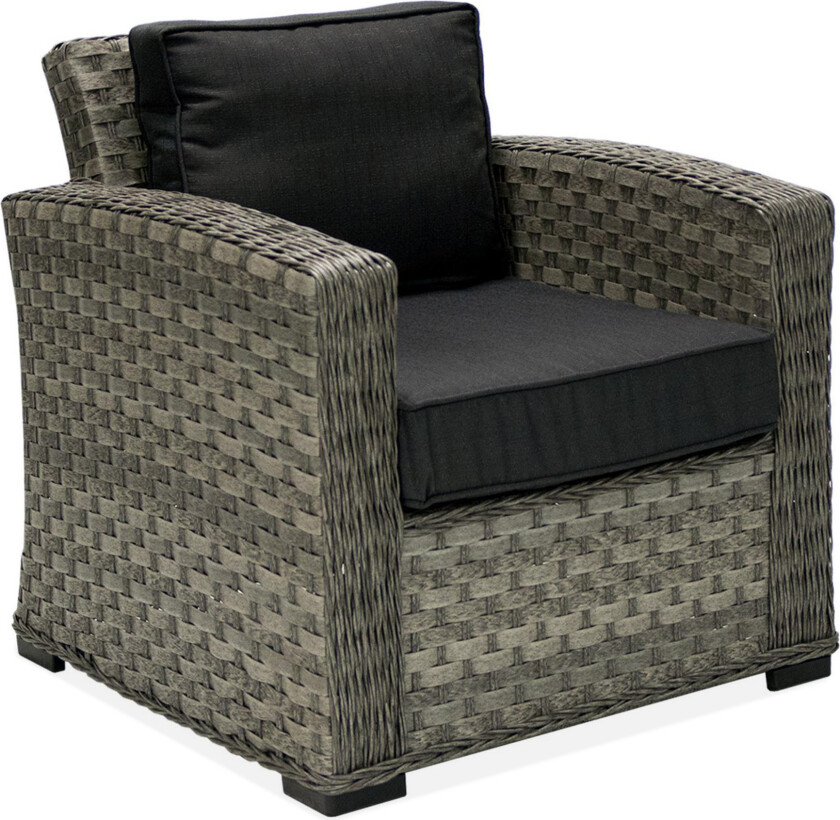 Lenestol GENEVA med pute 78x75x78cm grå -