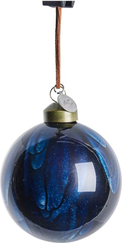 Nosille juletrekule rund Ø 8 cm Mørkeblå