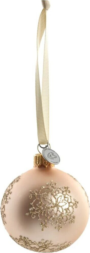 Cadelia julekule Ø 6 cm Rose, snøfnugg