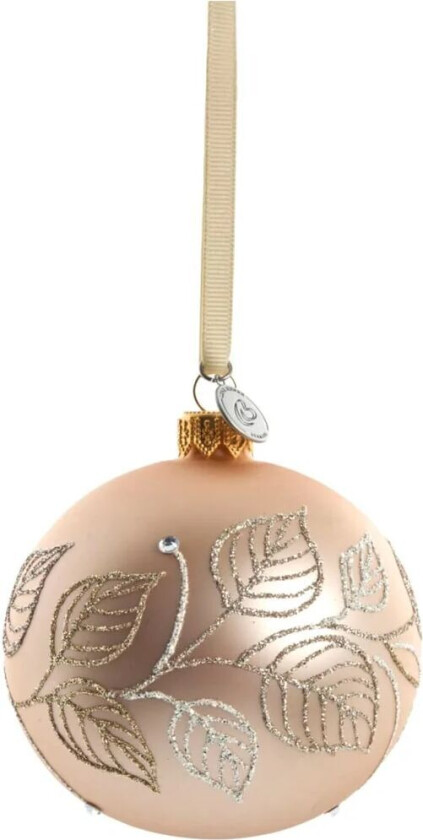 Cadelia julekule Ø 8 cm Rose, blad