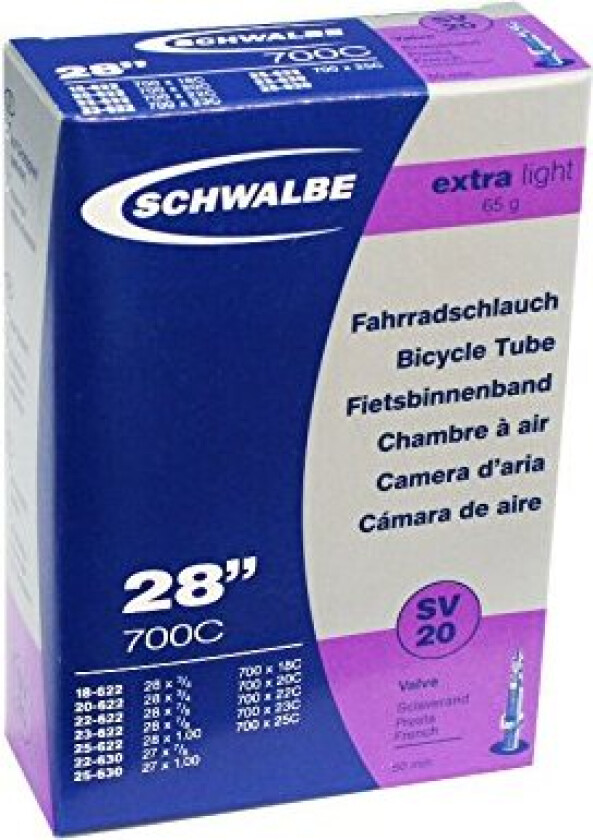 racerslange 700x18-25C 50mm lettevkt